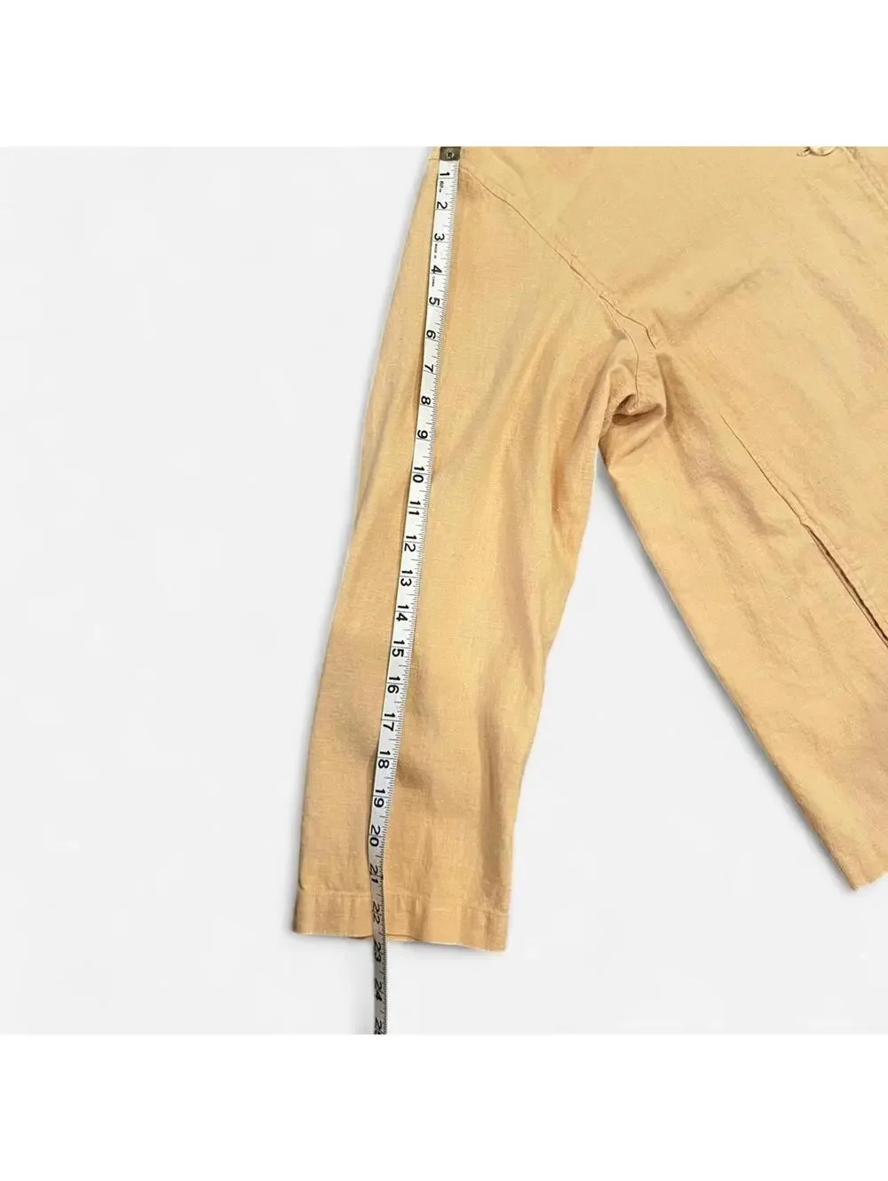 Vintage Butter Yellow Linen Blend Minimal Jacket - Picture 7 of 8